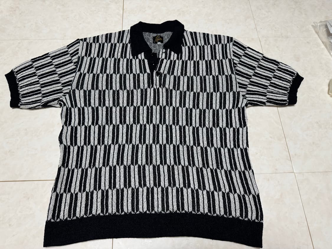 니들스 Polo Sweater Black(폴로 스웨터) M사이즈 상품이미지3