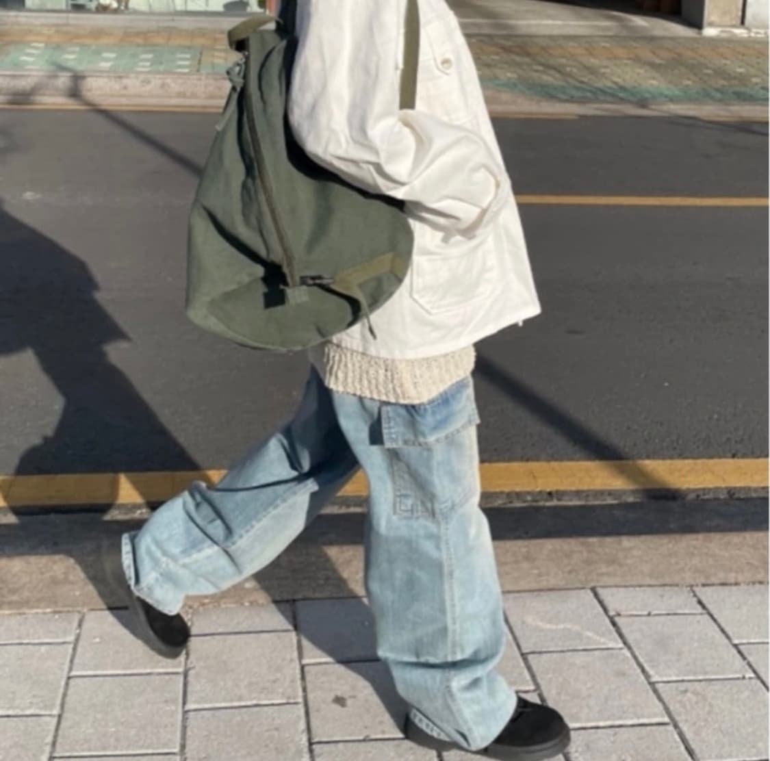 워싱 데님 카고 팬츠 상품이미지2