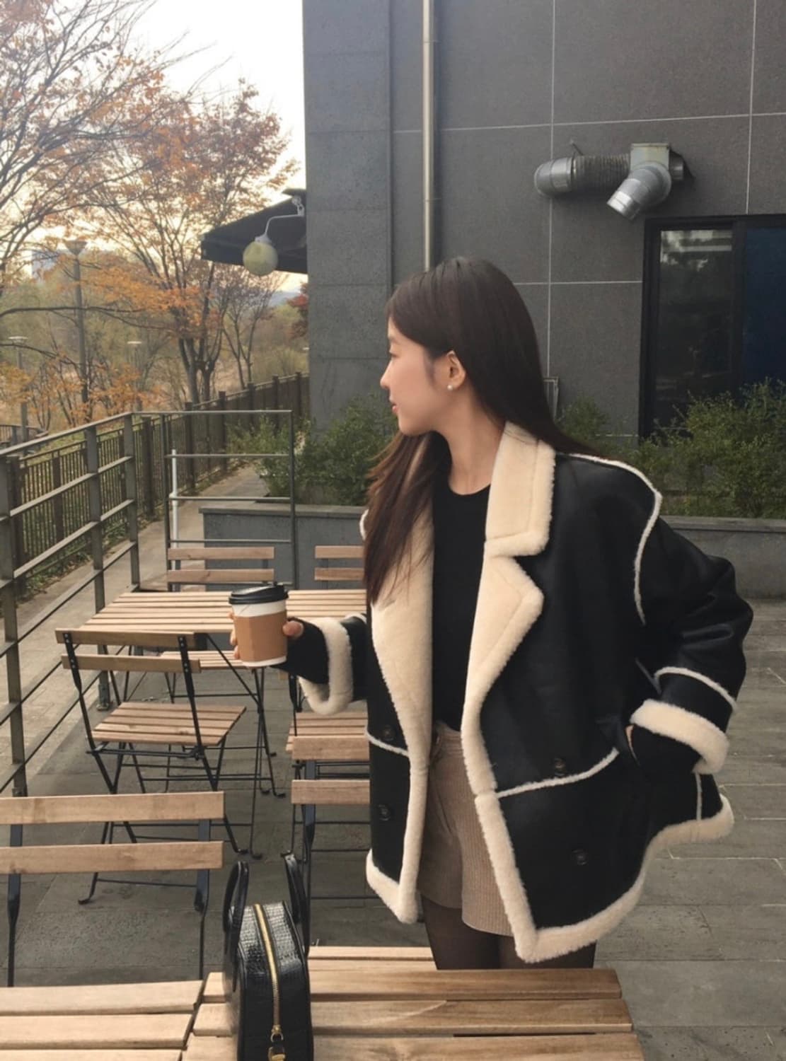 (새상품)비코튼 넬라 시어링 자켓 무스탕 상품이미지10