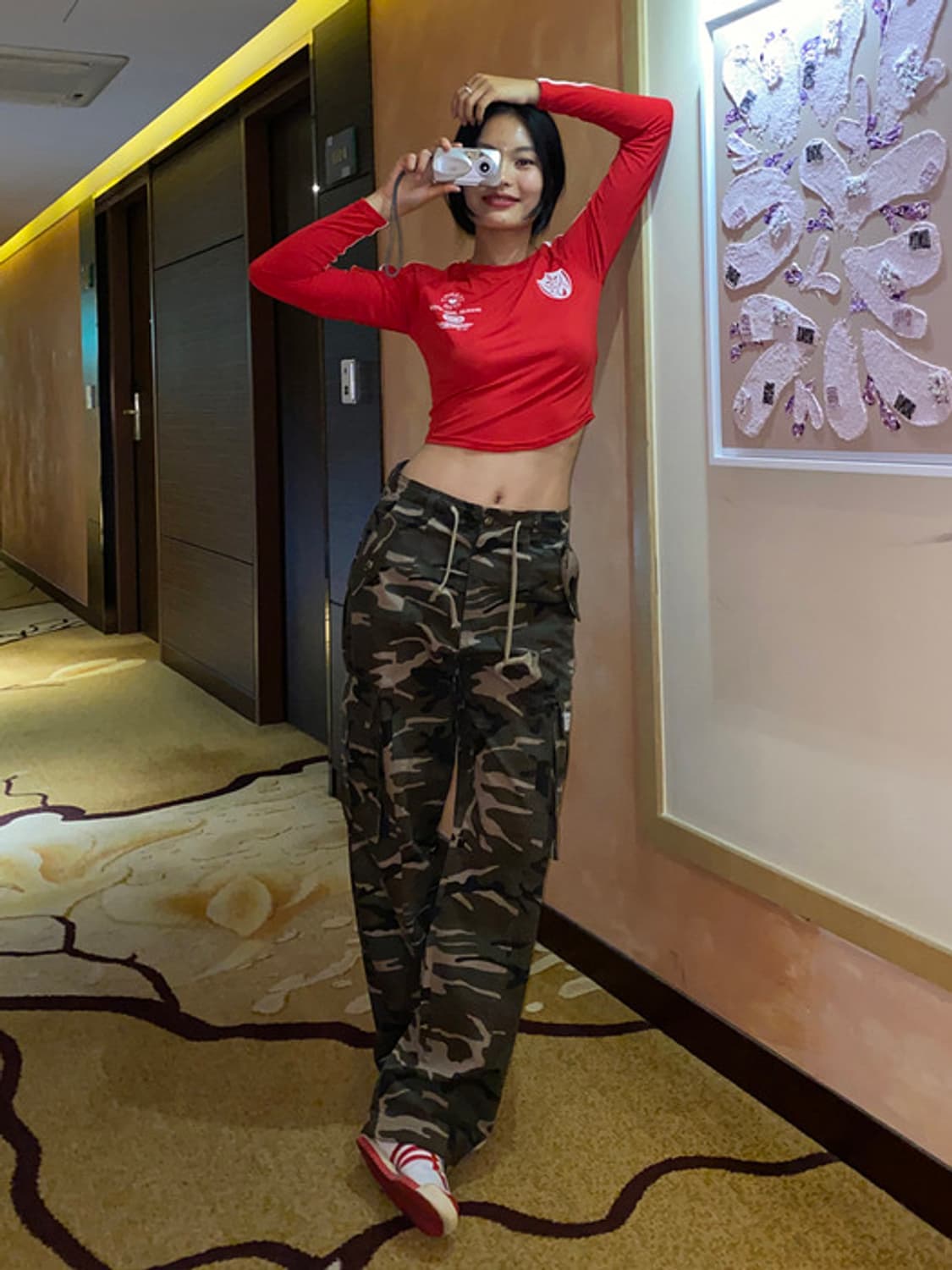 떨스티클럽 카모 카고 팬츠 카키 상품이미지1