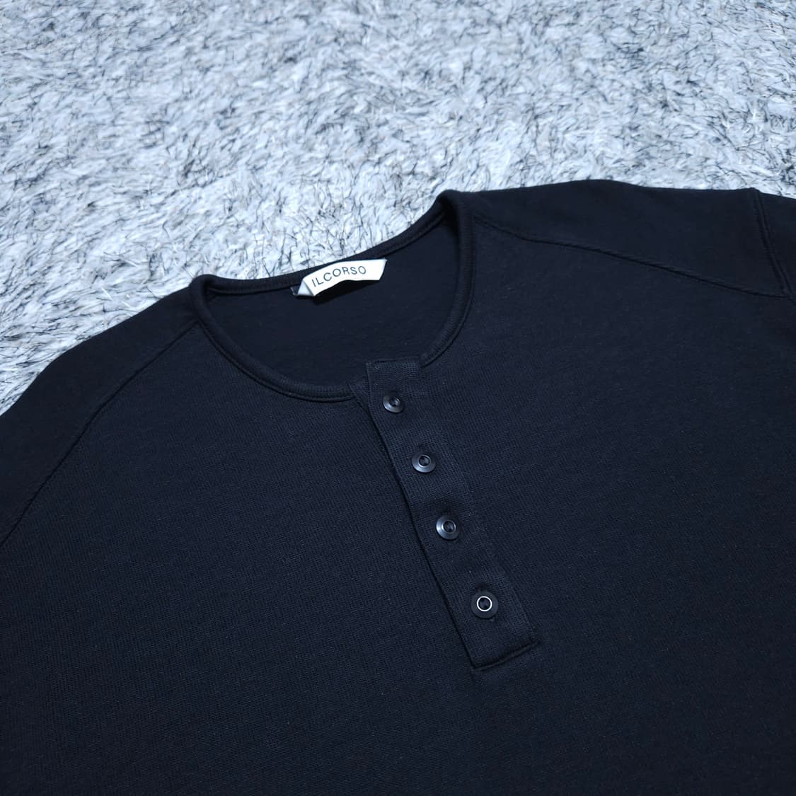 일꼬르소) XL 헨리넥 롱슬리브 긴팔티 / 왕눈이샵 상품이미지3