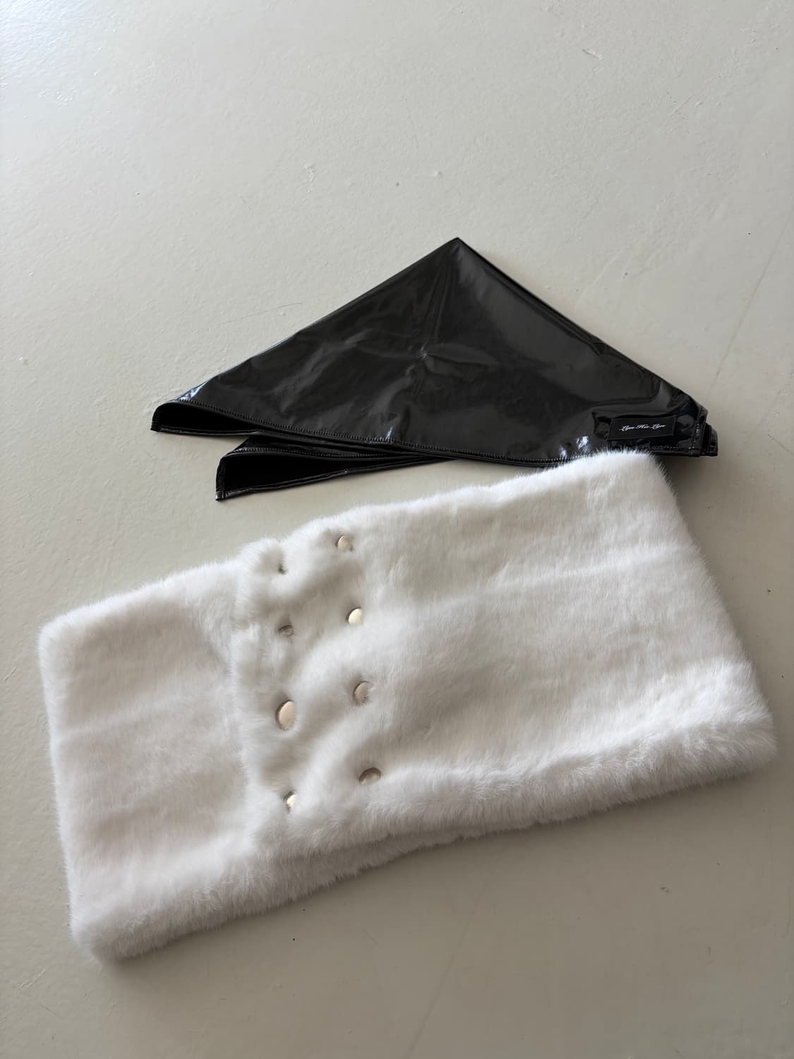 린하린 Patent Leather Head Scarf & Faux Min 상품이미지4