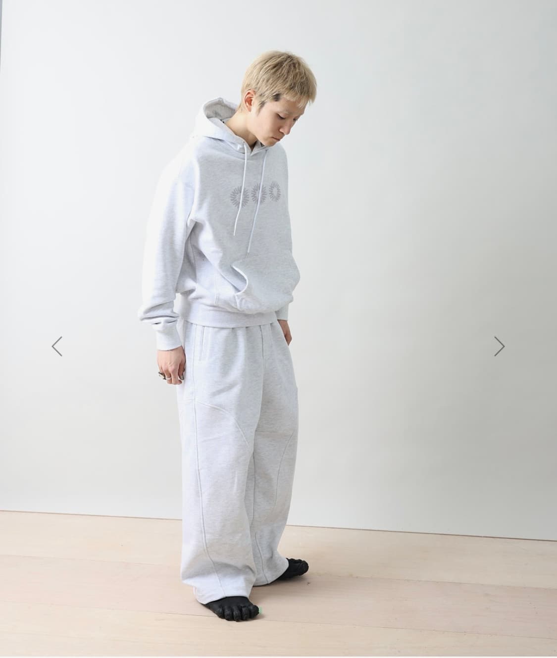 999humanity EVD HOODIE (melange grey) 상품이미지3