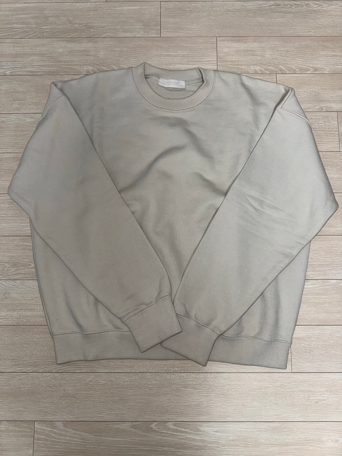 낫띵에브리띵 로고 스웻 셔츠 맨투맨 그레이베이지 상품이미지2