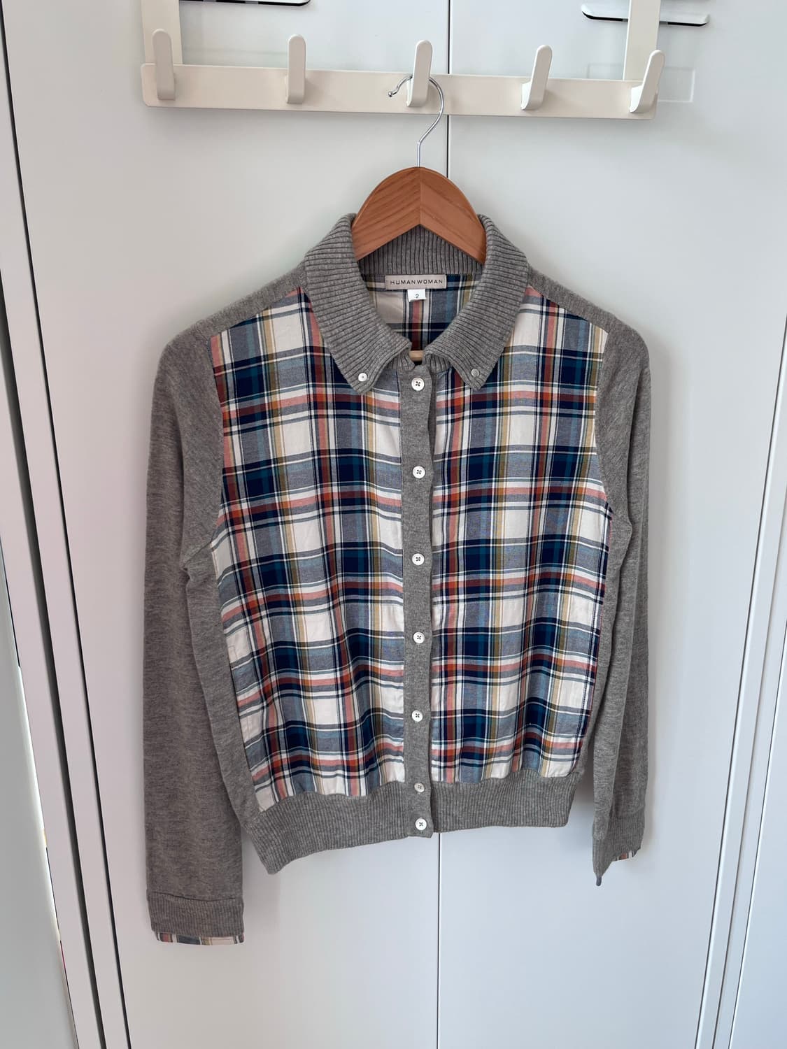 Human woman 체크 레이어드 가디건  상품이미지7
