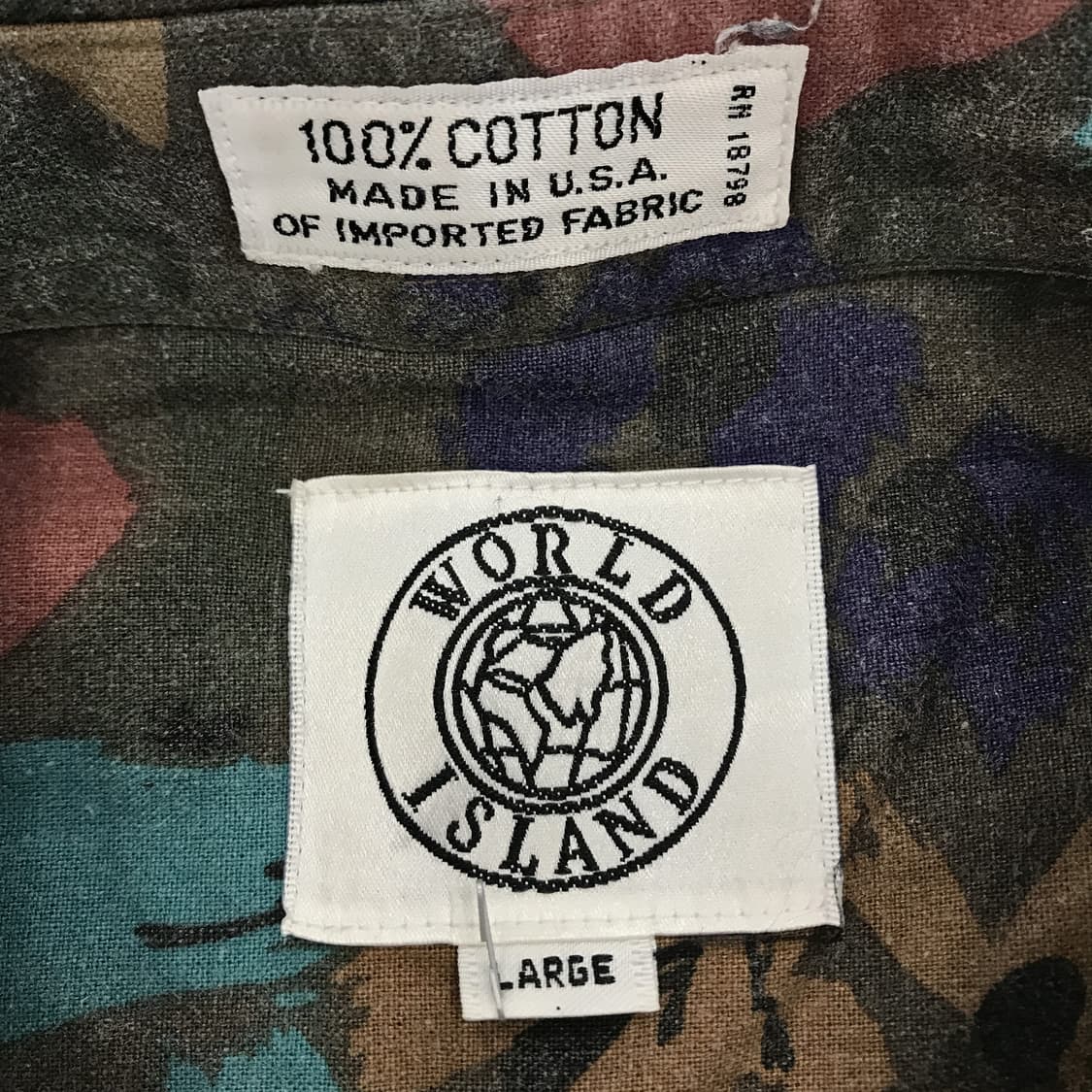 월드아일랜드 USA 90s 패턴셔츠 [L] 상품이미지4