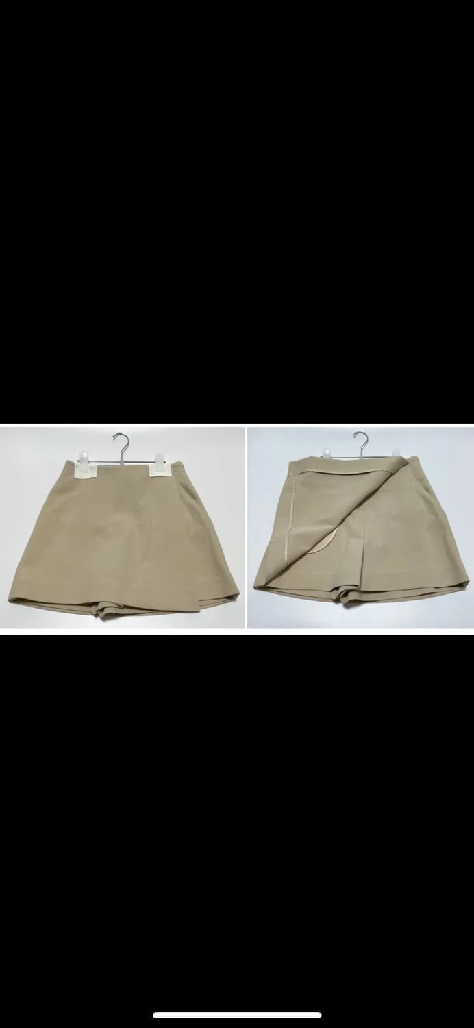 오르 랩 큐롯팬츠 - 베이지, 블랙 상품이미지3