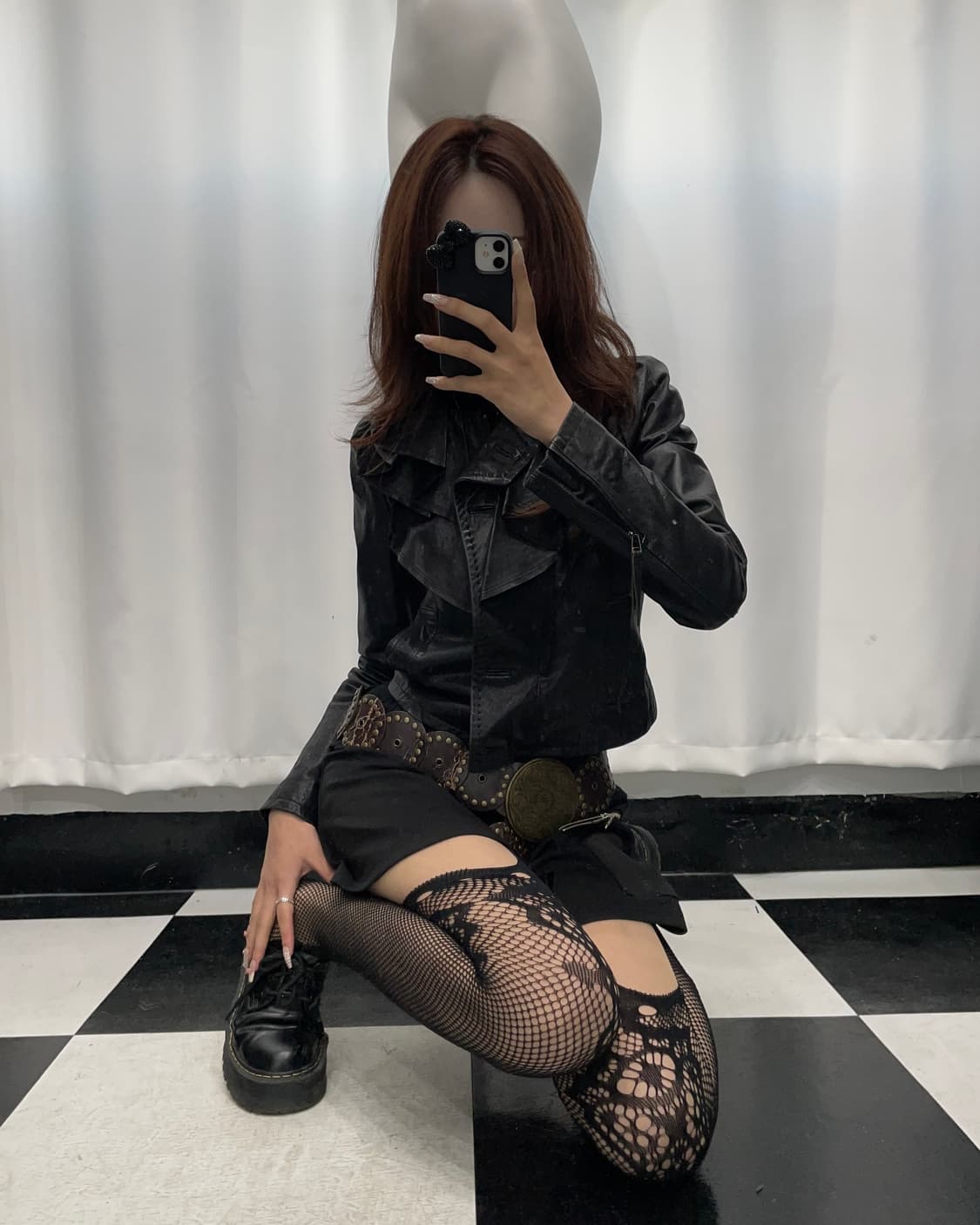 🎸프릴 디테일 블랙 레더 자켓🎸 상품이미지3