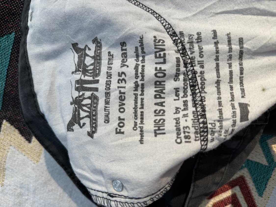 리바이스 505 흑청 38/34 화이트탭 상품이미지4