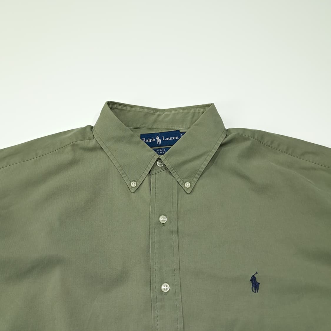 CL847 2XL 폴로 90s 실크코튼 올리브그린 박스핏 셔츠 남방 상품이미지2