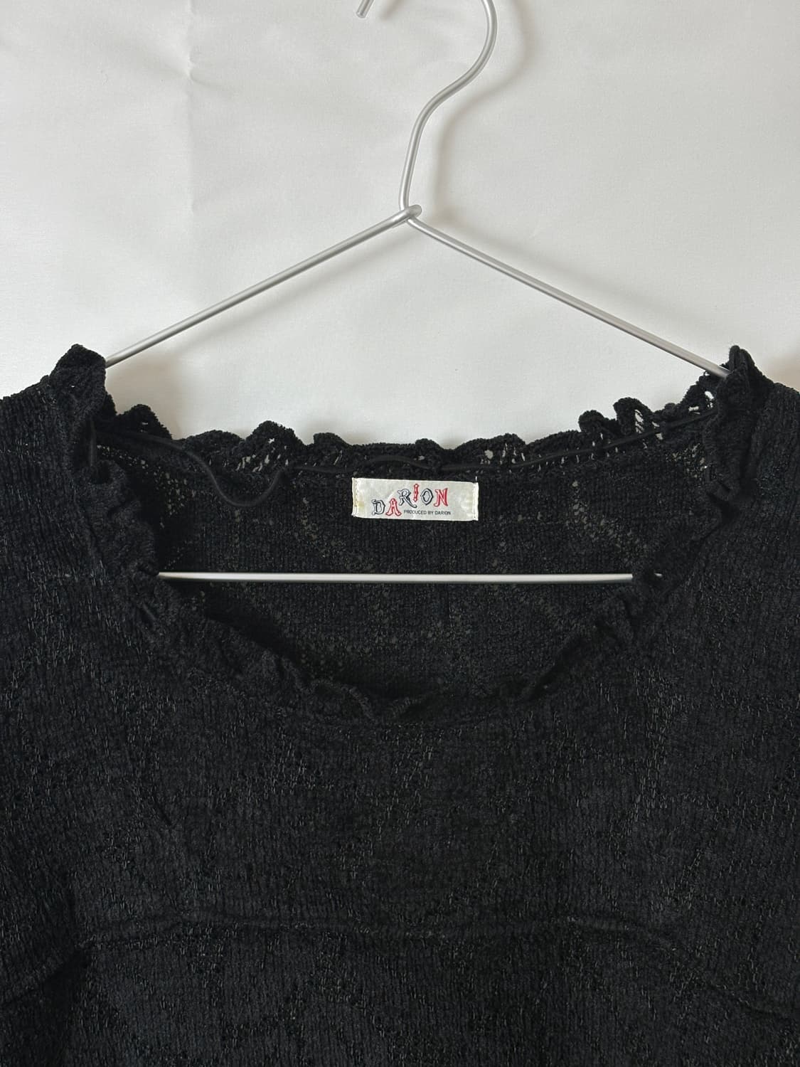 블랙 리프 러플 니트 상품이미지6