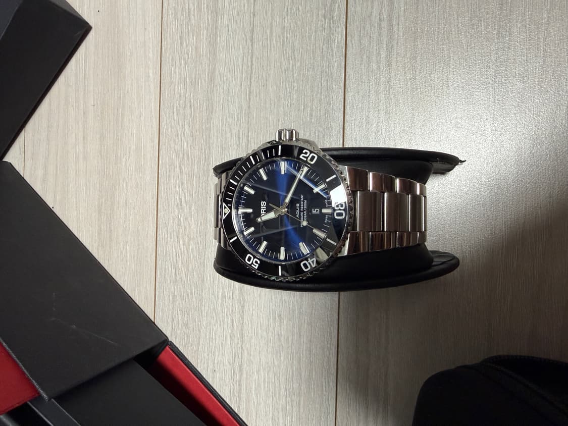 오리스 애커스 딥블루 43mm 풀세트 (국내 성골 / 정품 러버밴드 포함 상품이미지3