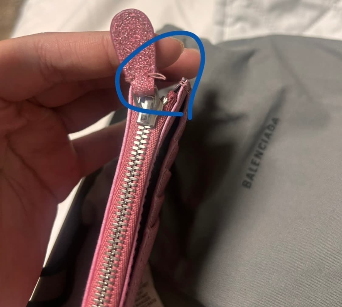 (거의새거)발렌시아가 글리터 스파클링 패브릭 카드지갑 핑크 상품이미지6