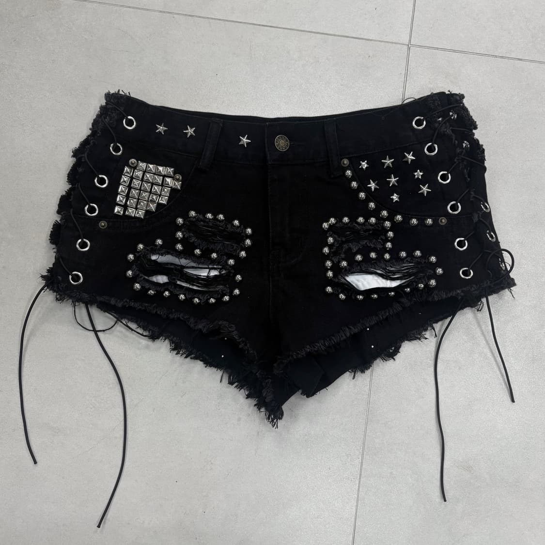 vintage stud punk shorts 상품이미지2