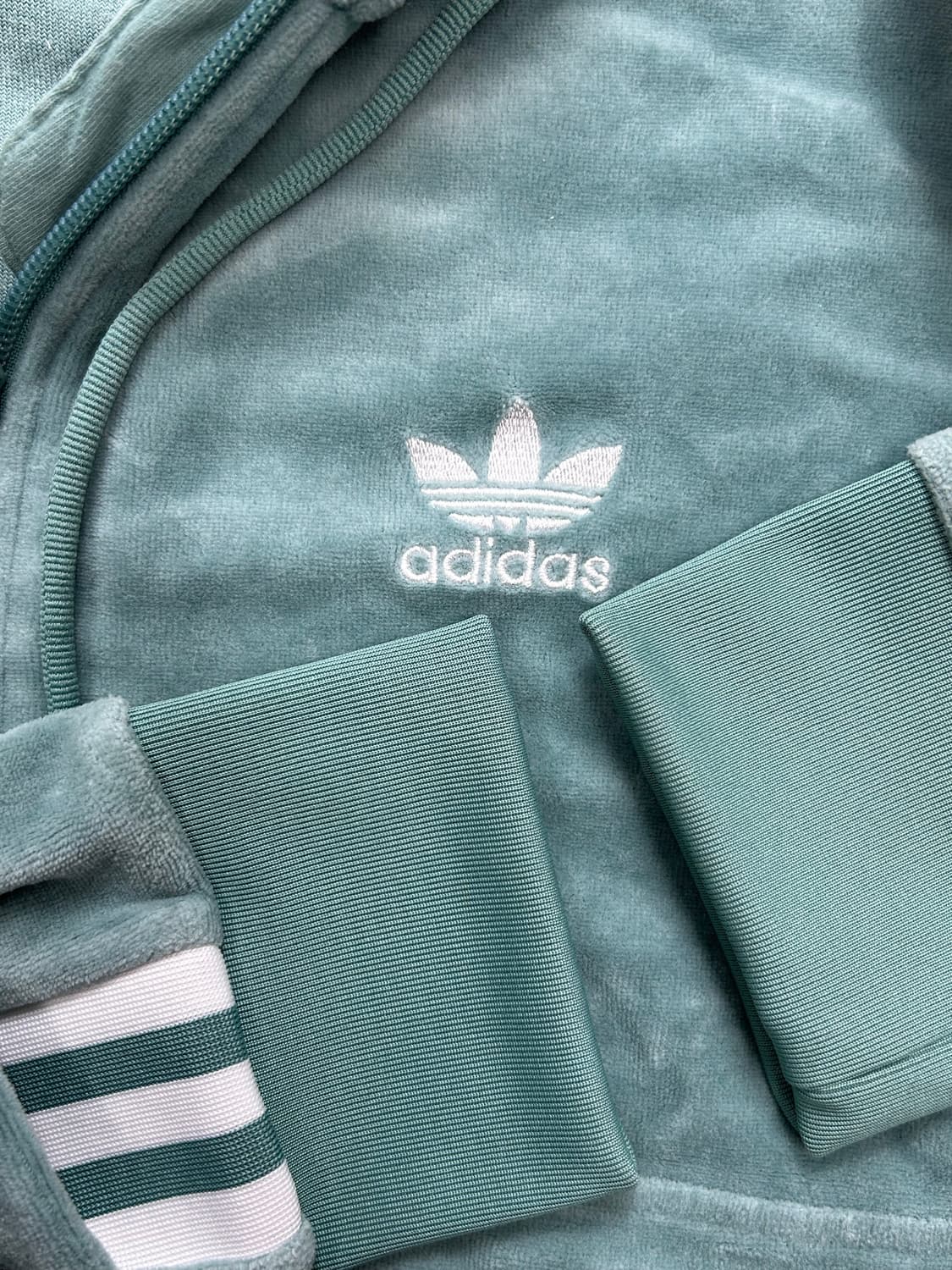 아디다스 코지 벨벳 후드 반집업 M 상품이미지8