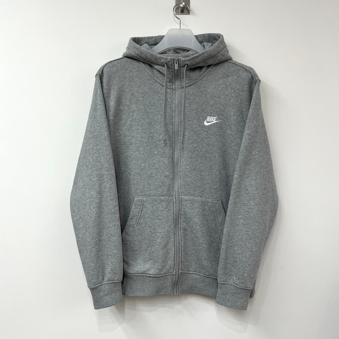 나이키 자수로고 그레이 후드집업 상품이미지2