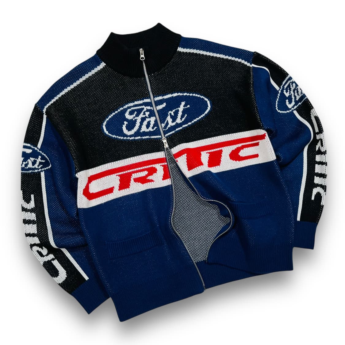 크리틱 RACING ZIP-UP KNIT NAVY 상품이미지2