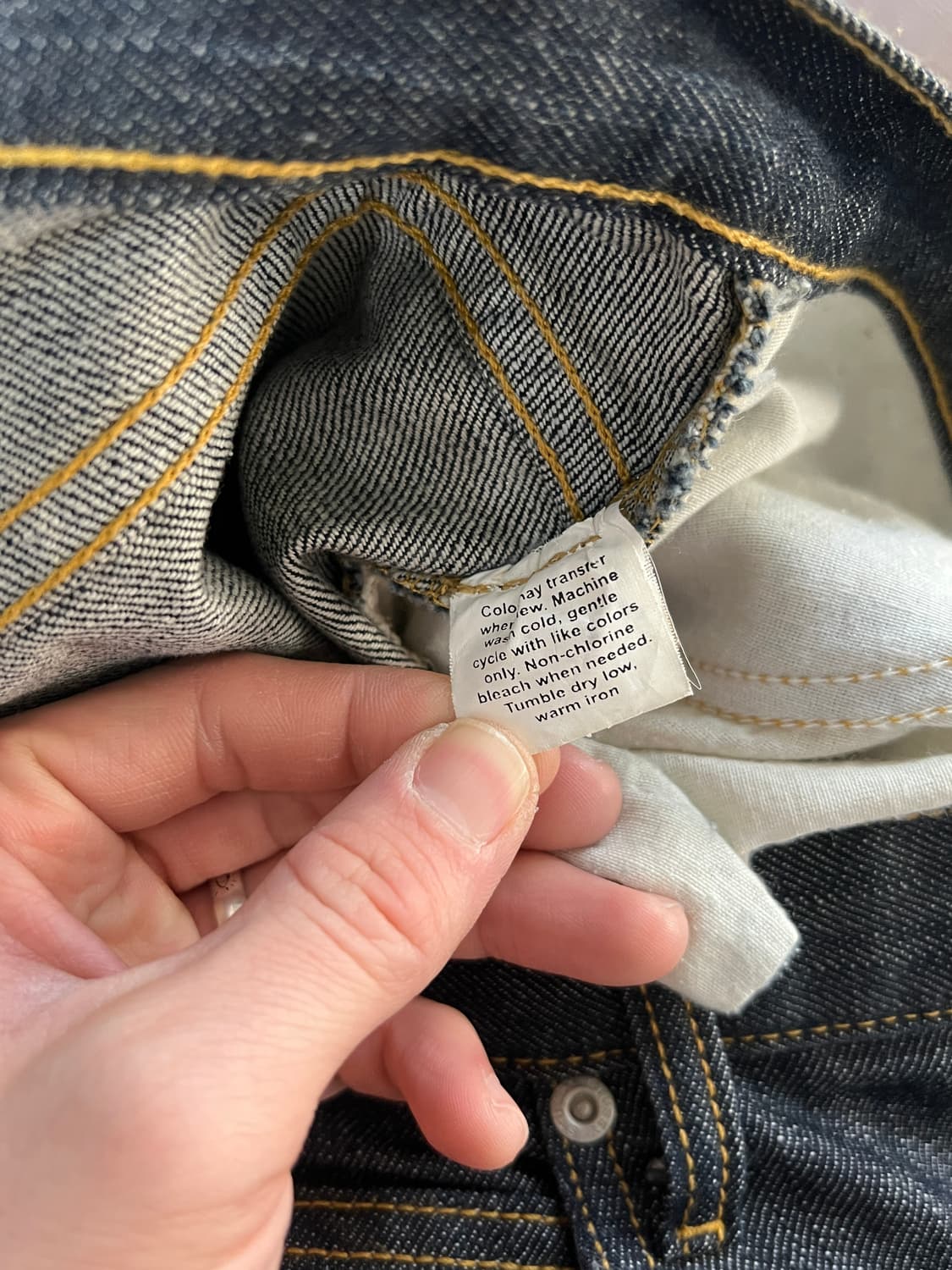 Stussy 스투시 백로고 흑청 생지 데님 팬츠 상품이미지7