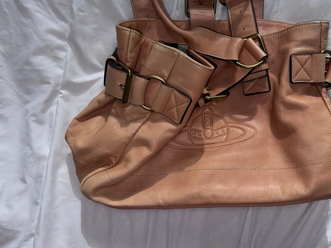 비비안웨스트우드 빈티지 살몬 토트백 숄더백 상품이미지5