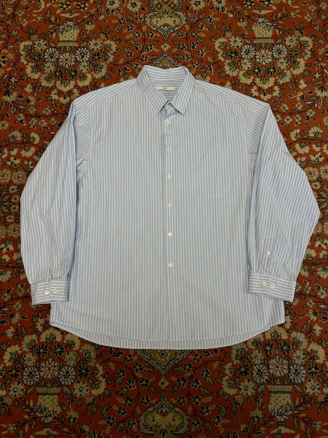 [XL] 24/7 블루 스트라이프 셔츠 상품이미지1