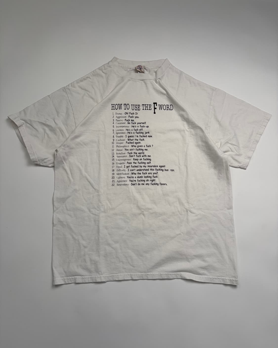 00s F Word Tee (white) 상품이미지1