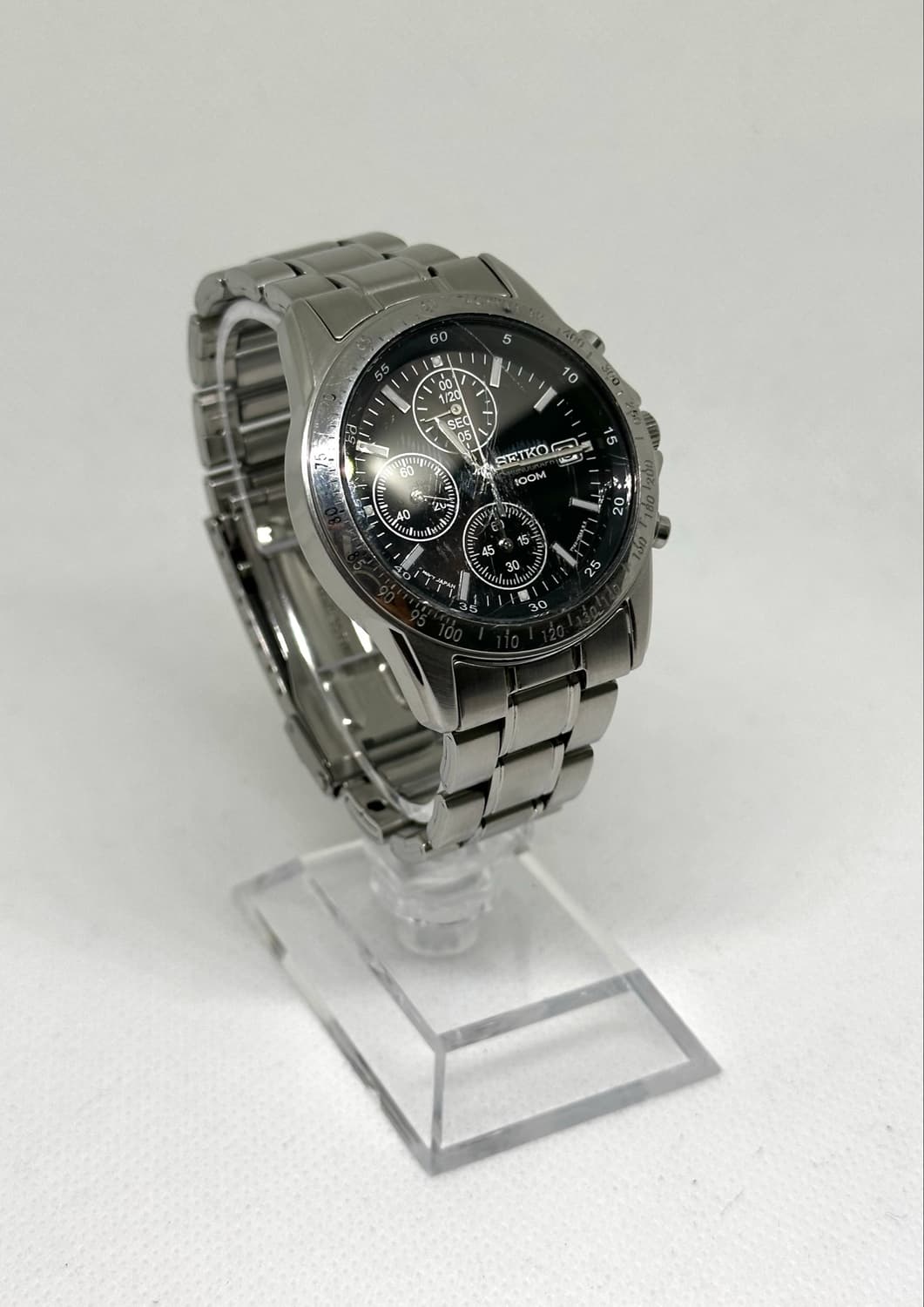 세이코(SEIKO) 크로노그래프 100M 스틸 워치 상품이미지2