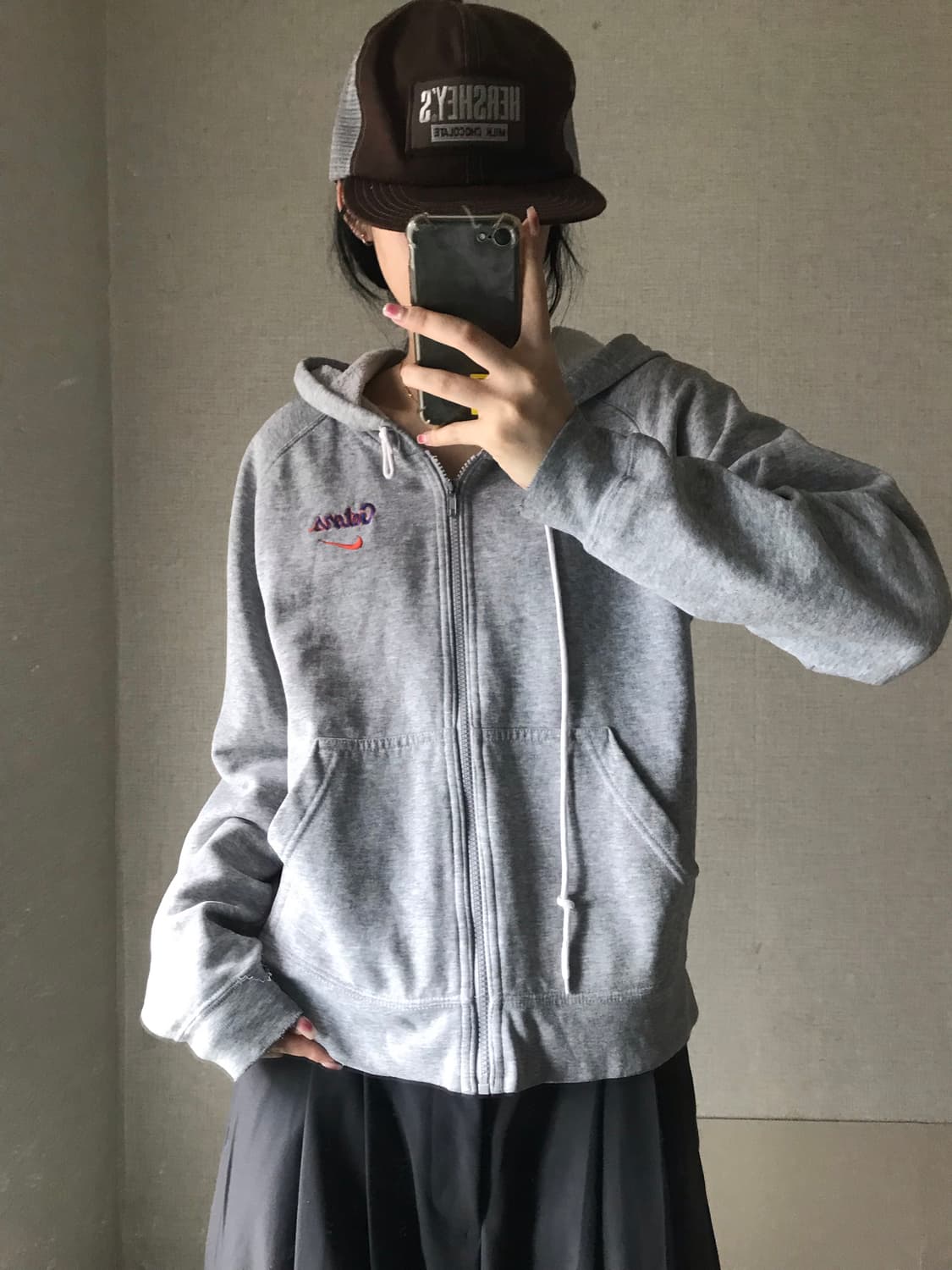 나이키 00s 그레이 후드집업 상품이미지3