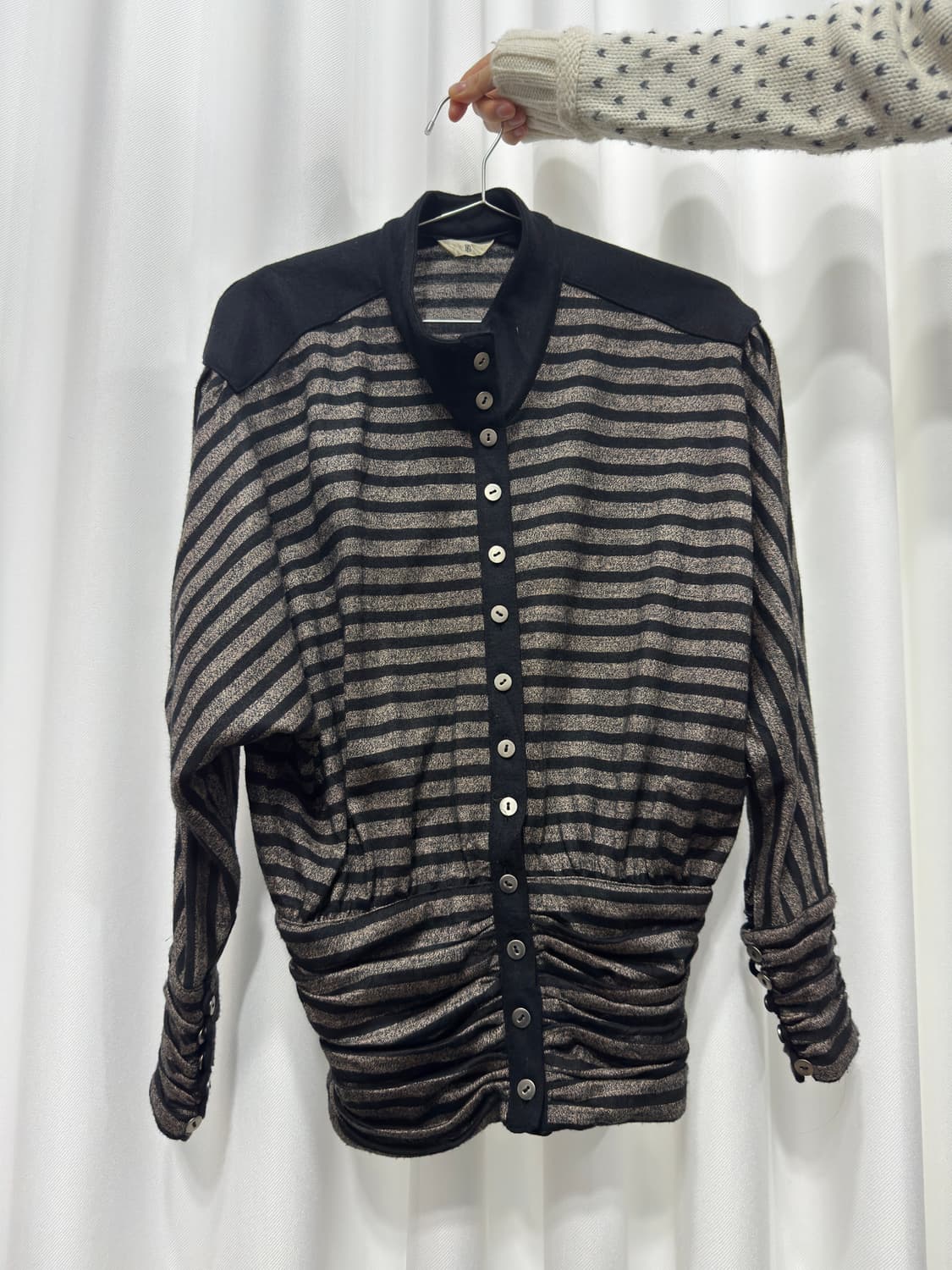 button stripe cardigan  상품이미지1