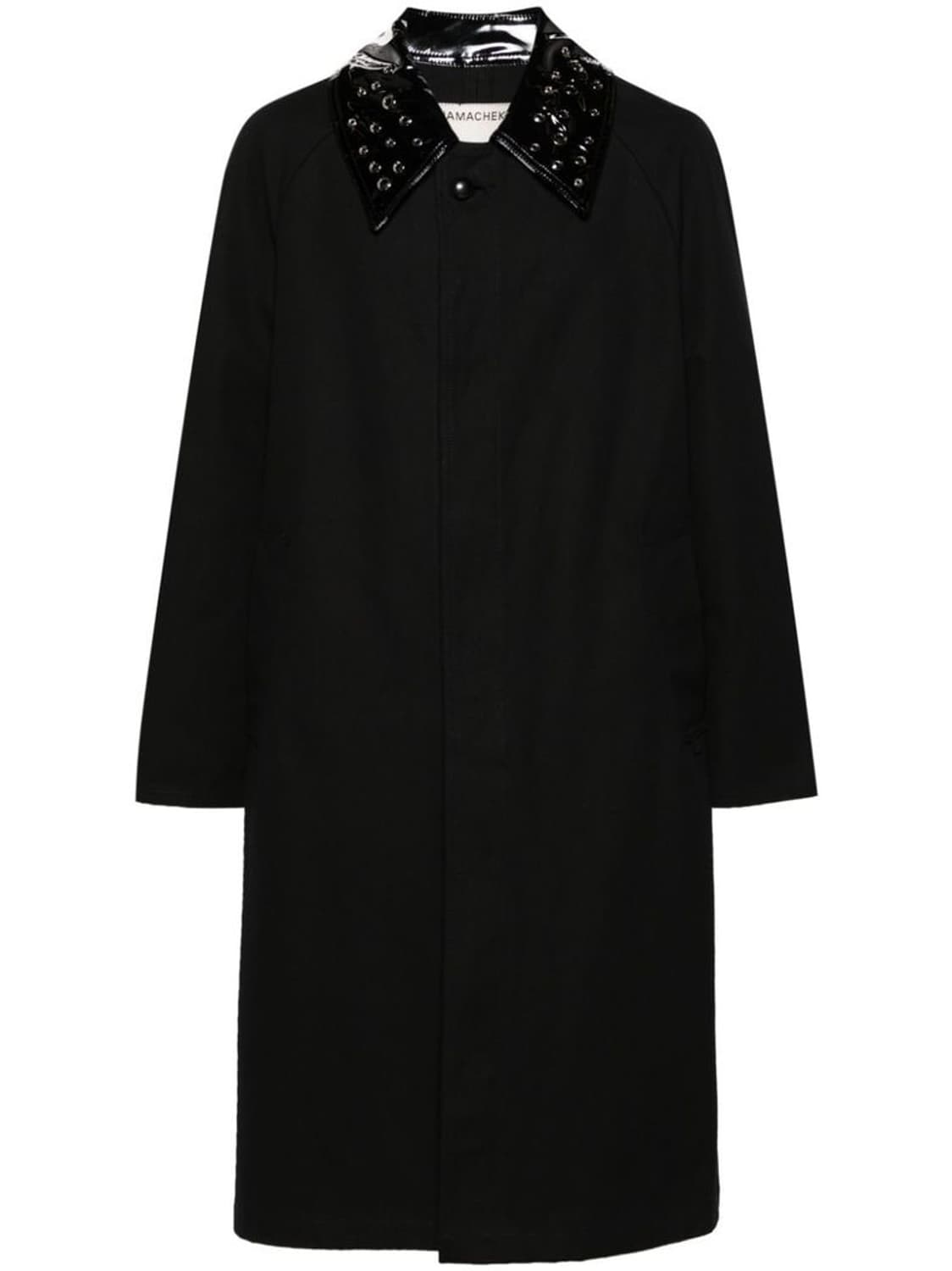 [S] 나마체코 아트란 싱글브레스트 코트 블랙 상품이미지1