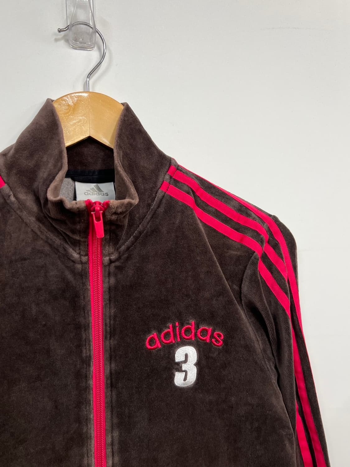 아디다스 Y2K 벨루아 브라운 핑크 트랙 져지 상품이미지2