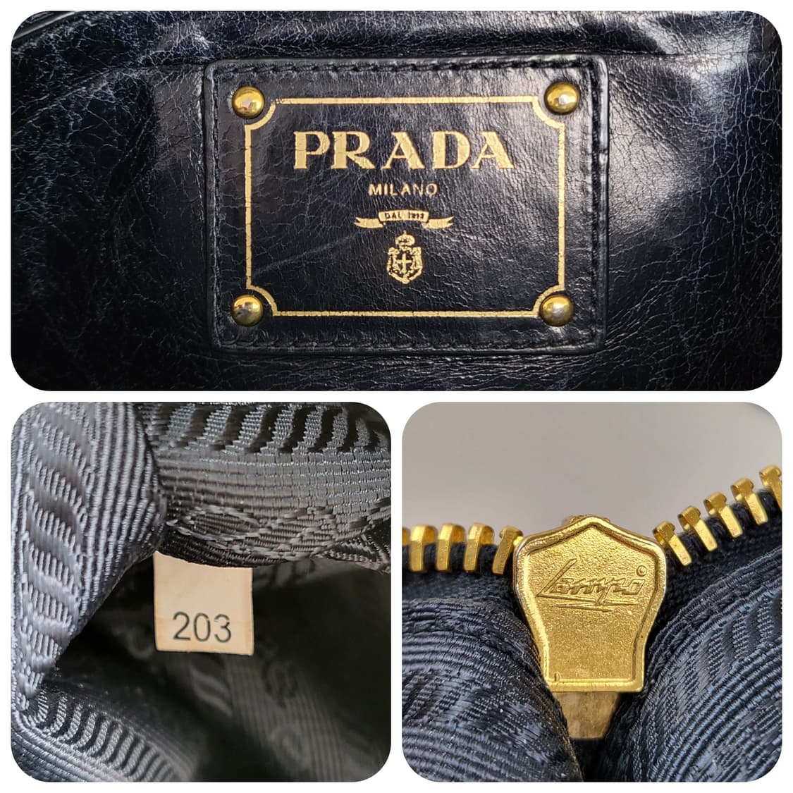 정품 프라다 비텔로 샤인 다크네이비 사첼백 상품이미지8