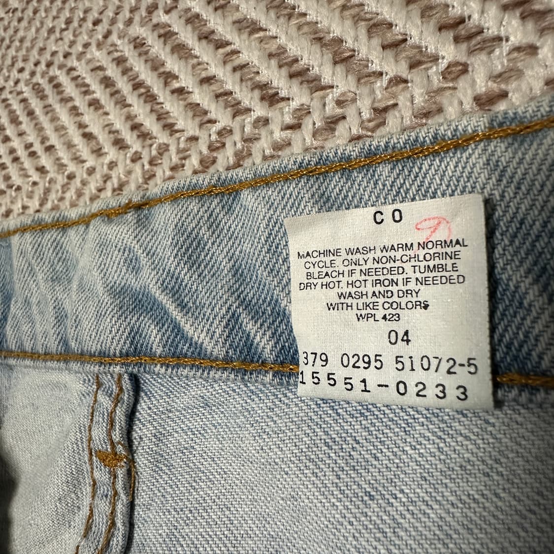 LEVI'S 551 90's usa made denim jeans 상품이미지5