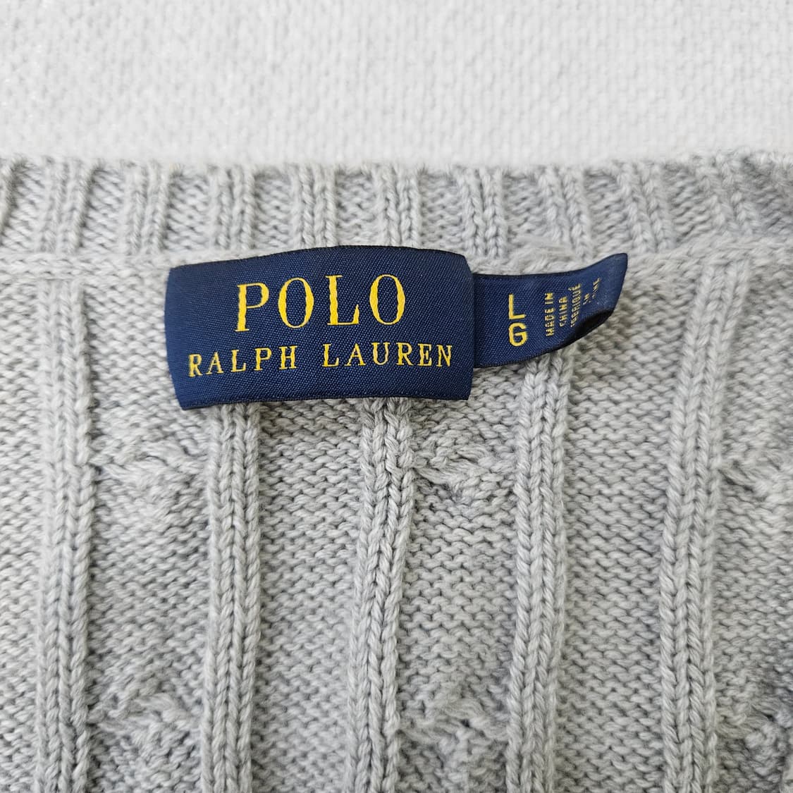 L 폴로랄프로렌 브이넥 케이블 니트 0327Y 상품이미지3