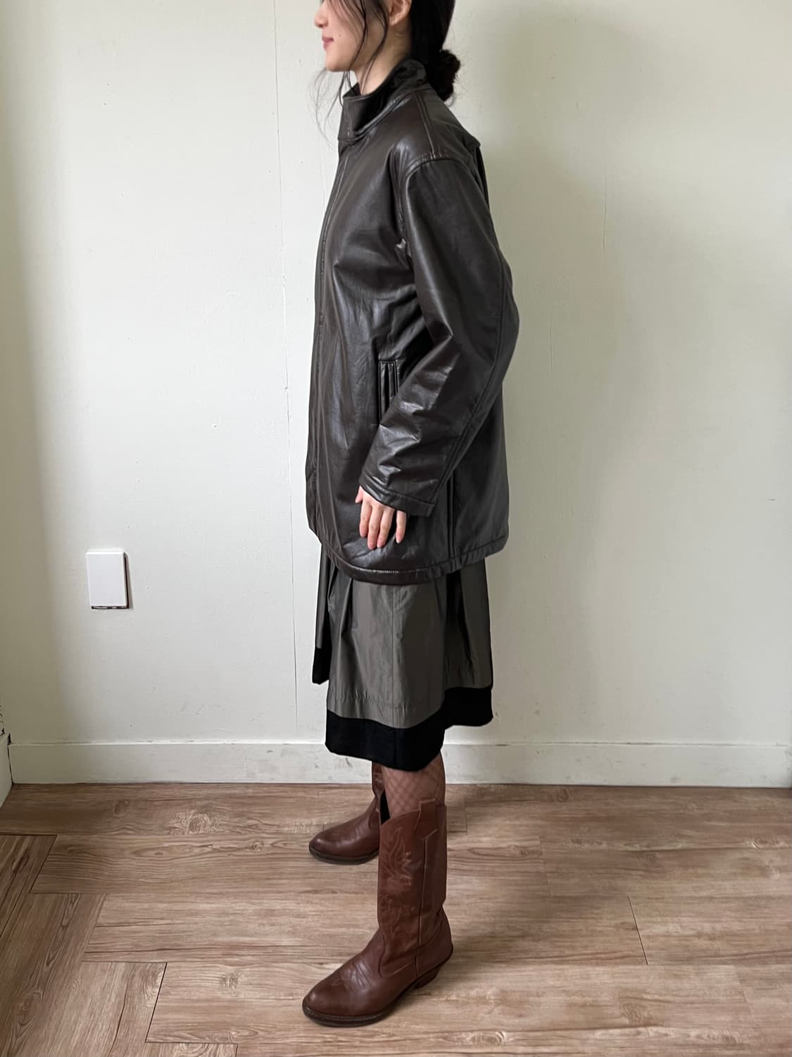 SIMPLE LIFE 브라운 아카이브 레더자켓 상품이미지9