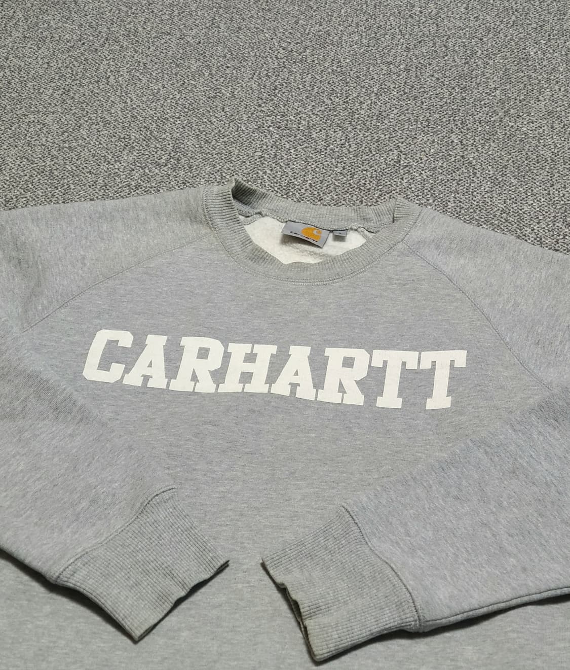 칼하트 Faculty 로고 맨투맨  안감 기모 회색 S 상품이미지6