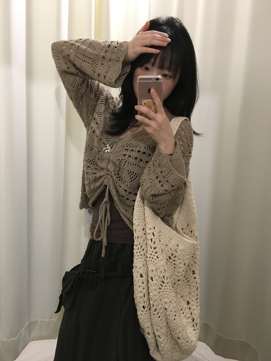 Crochet drawstring knit 상품이미지1
