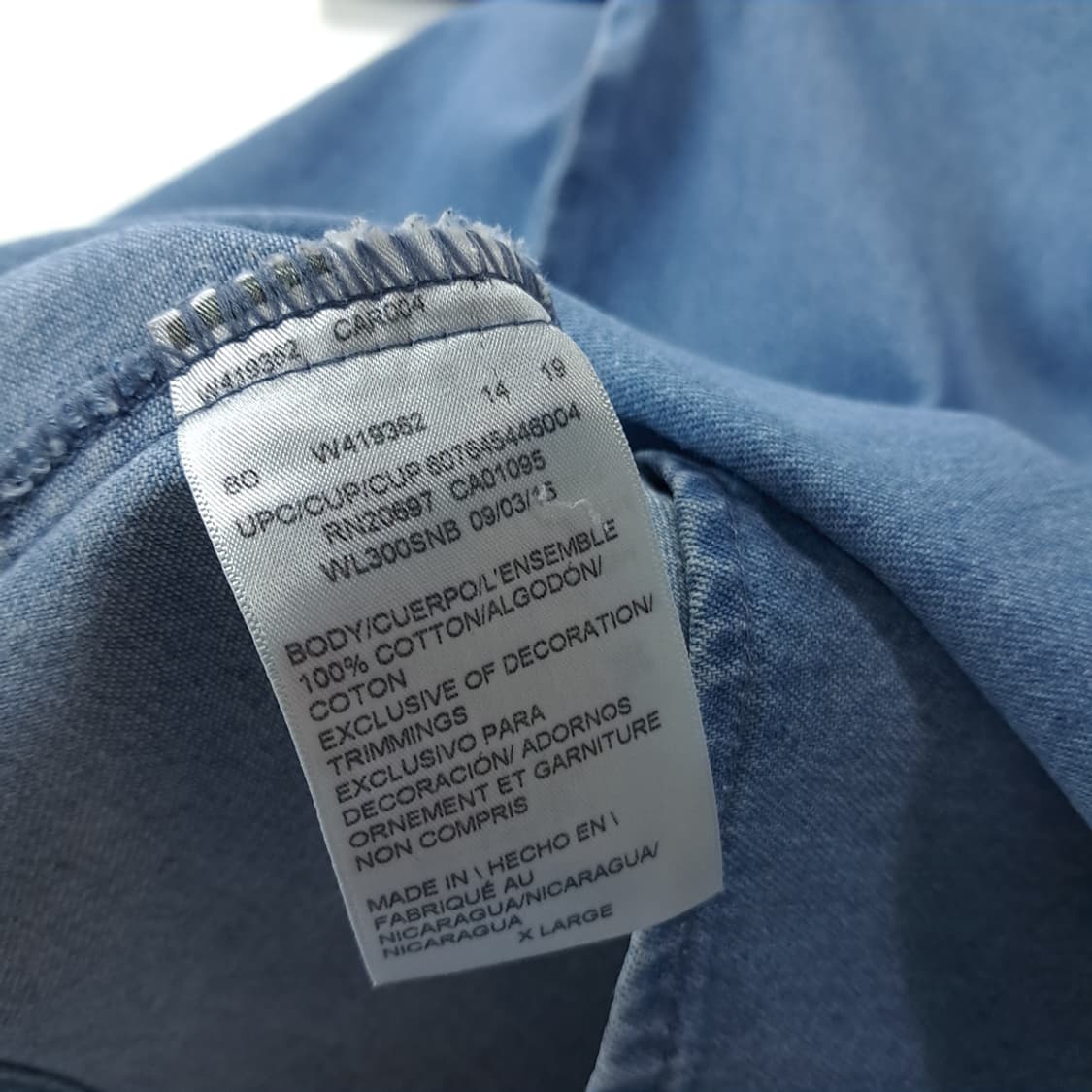 CJ271 XL 디키즈 워크웨어 블루 데님 반팔 셔츠 남방 상품이미지7