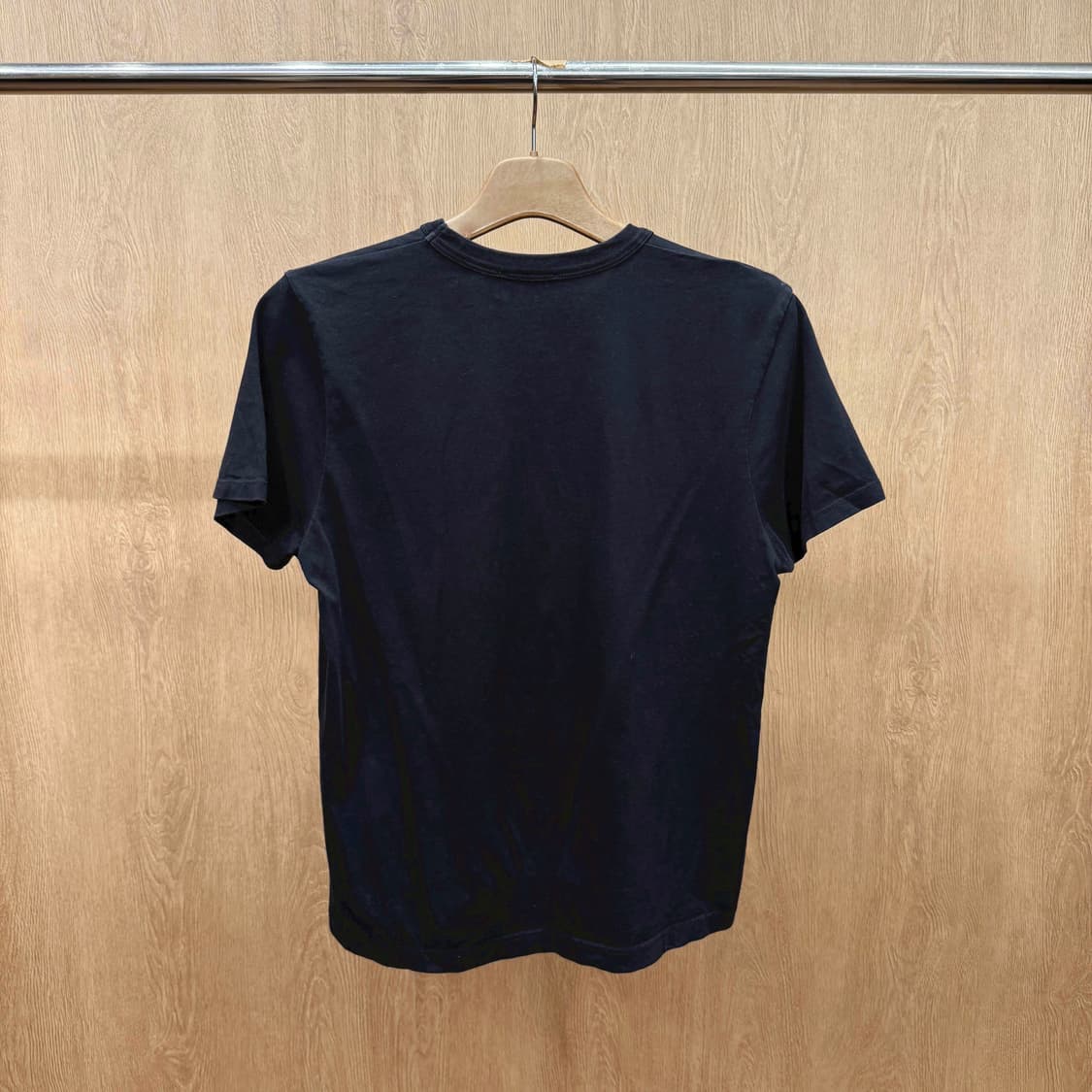 메종키츠네 반팔 티셔츠 시그니처 레터링 프린팅 디테일 블랙 상품이미지3