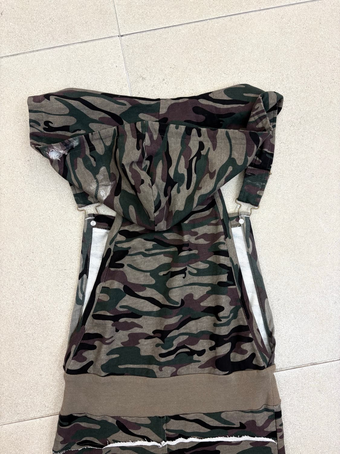 MKR 카모 큐빅 레터링 맥시 원피스 상품이미지7