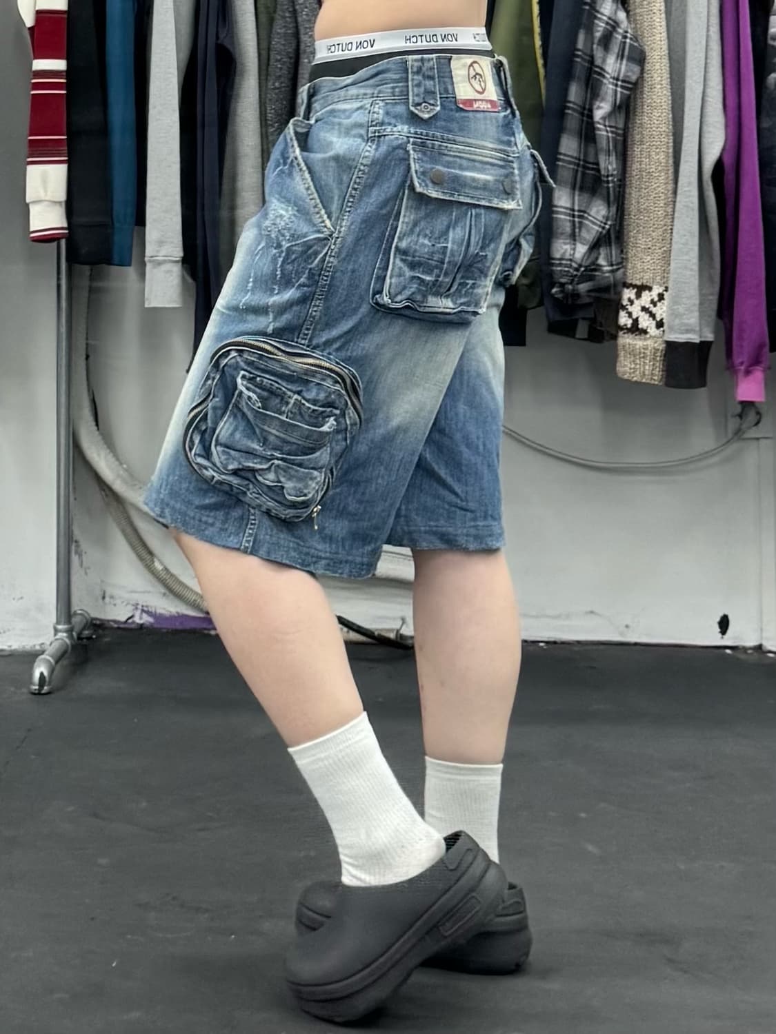 VTG 멀티포켓 데님 버뮤다팬츠 상품이미지3