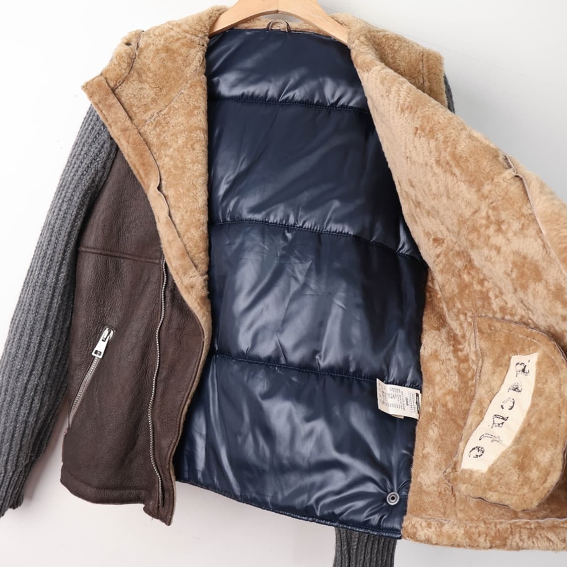 95/DACUTE 가죽 후드 자켓 상품이미지6