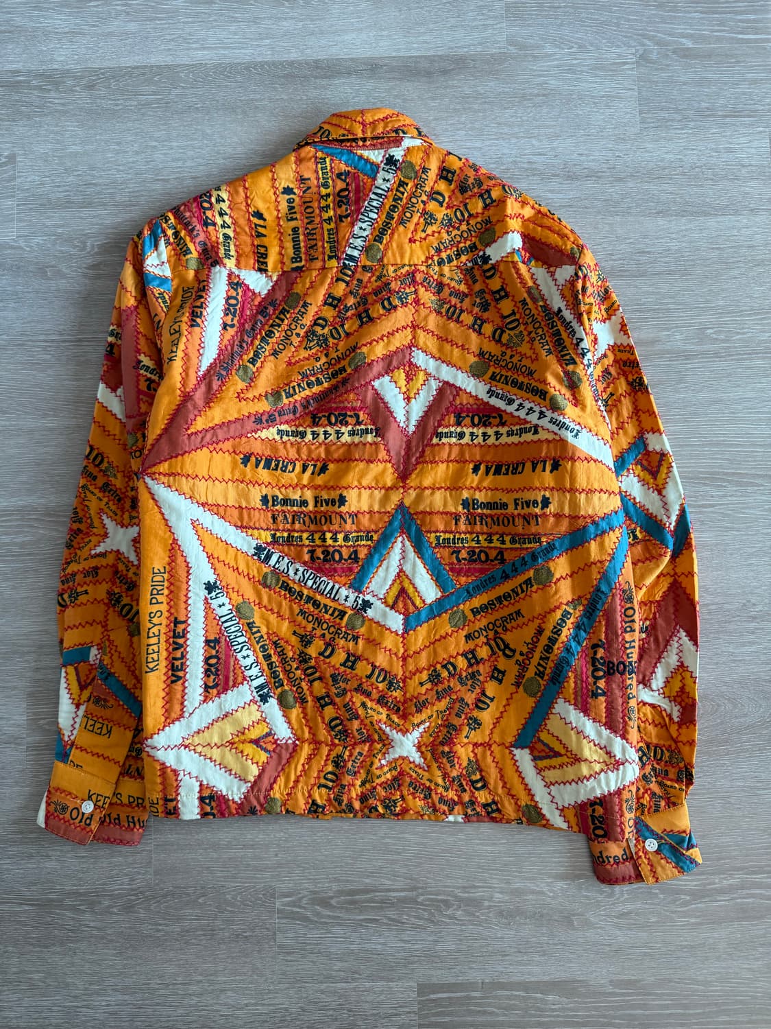 Bode 보디 시가 퀼티드 패치워크 실크 셔츠 상품이미지2