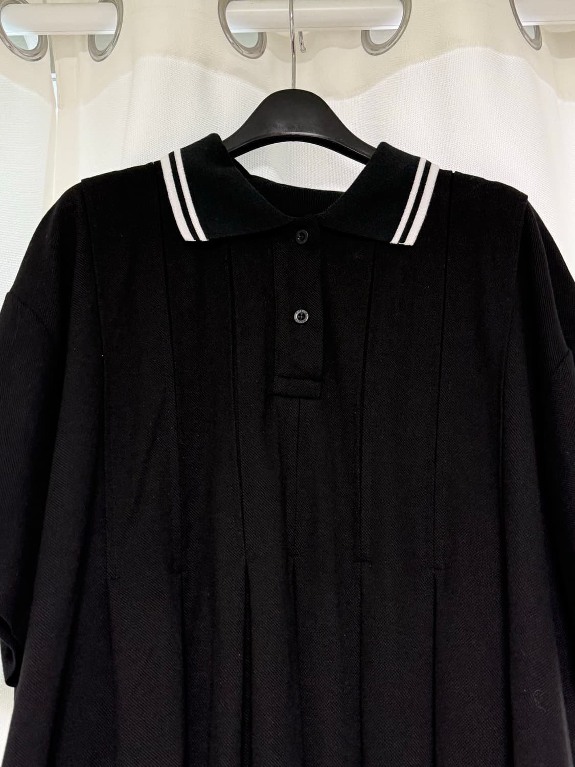 Maison kitsune pique pleated polo dress 상품이미지3