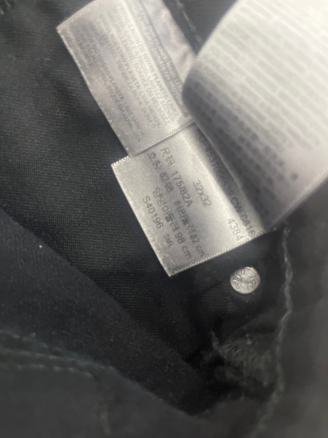 M리바이스539슬림레귤러핏 블랙워시드 데님팬츠 상품이미지3