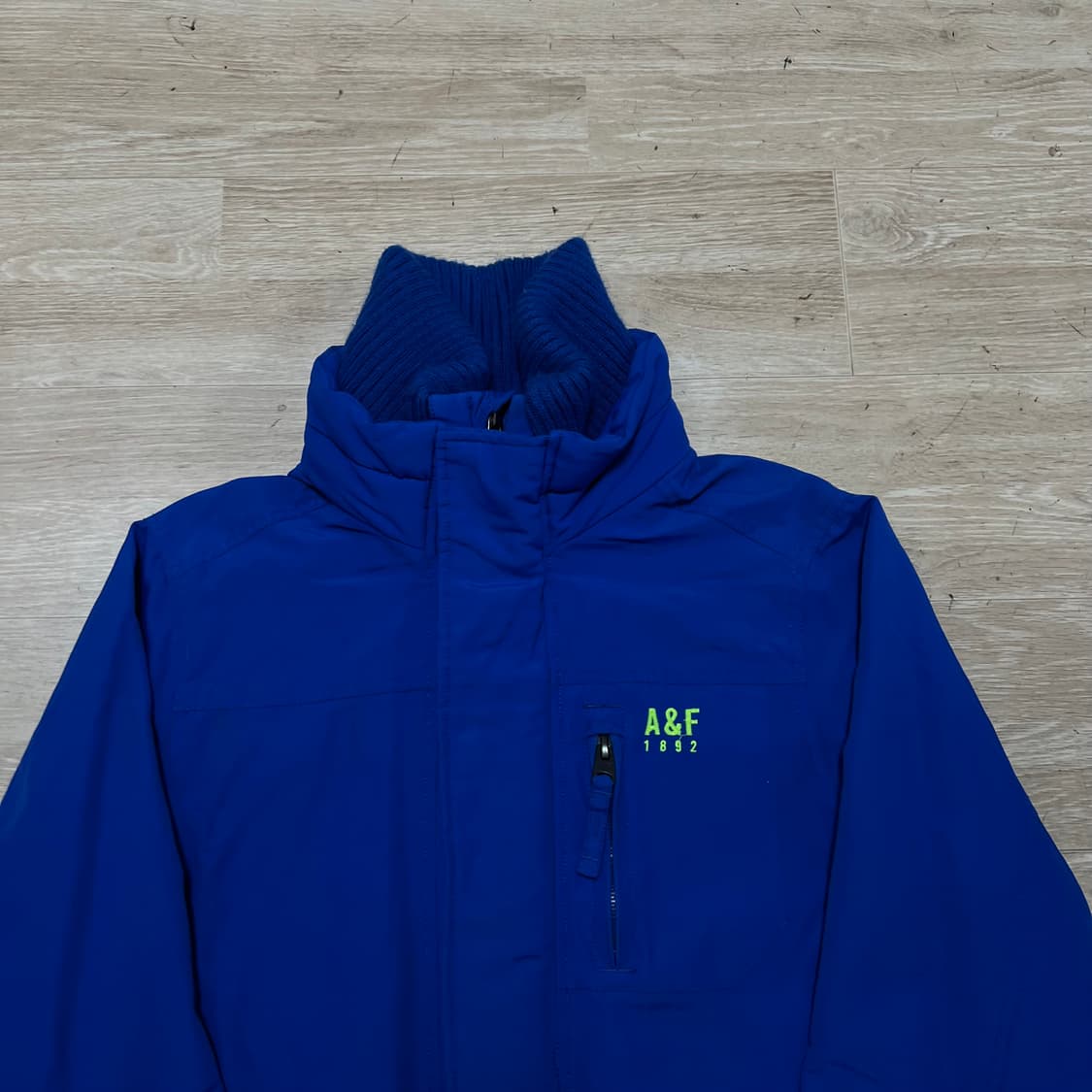 아베크롬비 이너플리스 안감 로고 바람막이 점퍼 [블루] M/95 상품이미지2