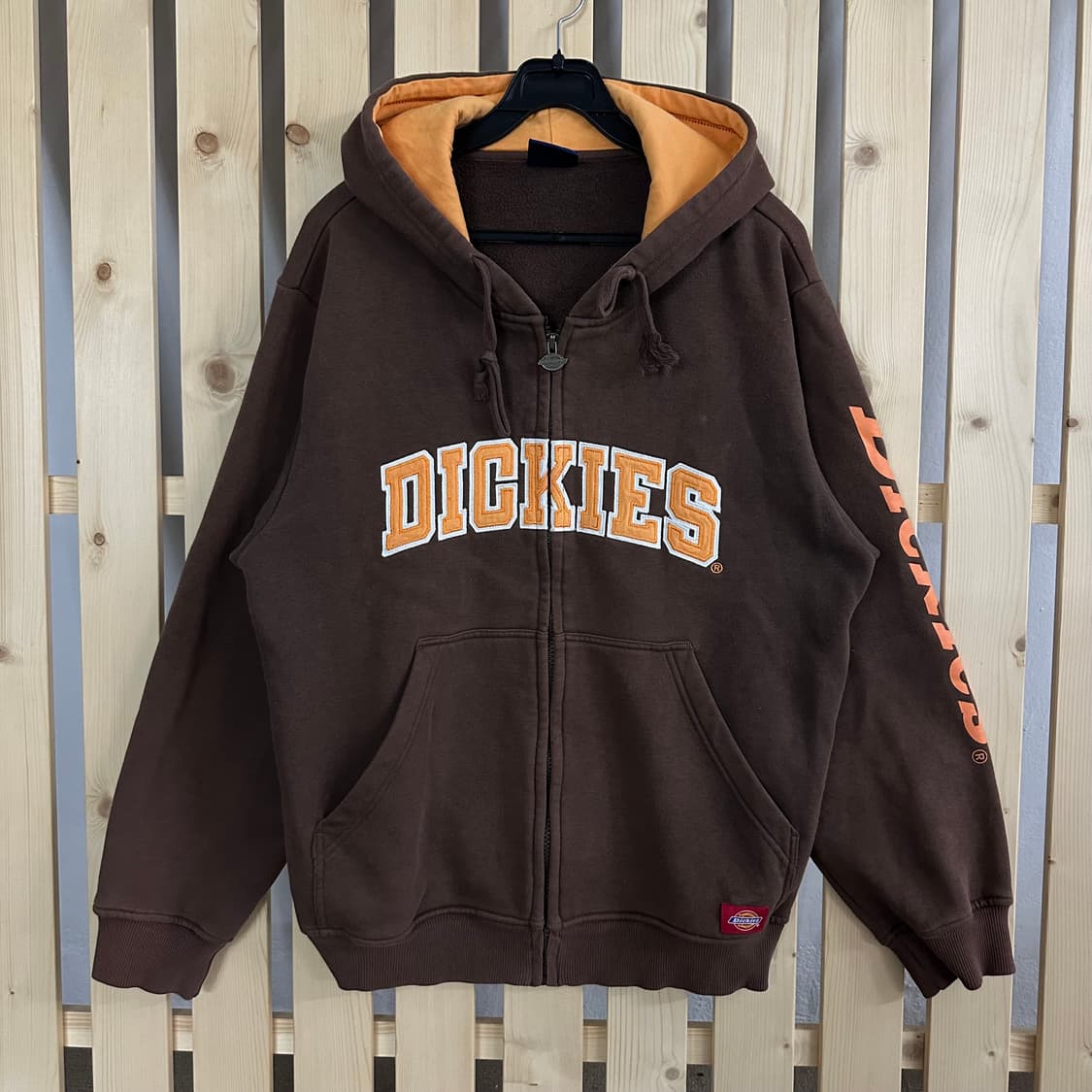 (M) 디키즈 빅로고 브라운 후드집업 상품이미지1