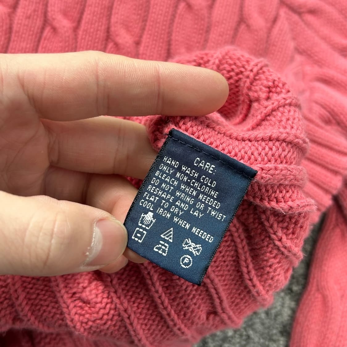 폴로 랄프로렌 핑크 케이블 코튼 니트 상품이미지8