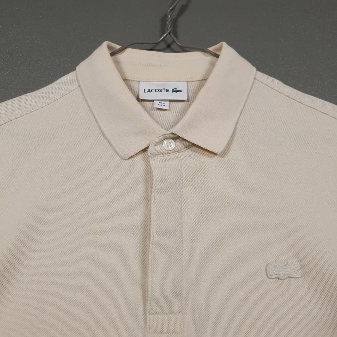 100) 라코스테 신형 21ss 멀티크록 폴로 셔츠 반팔 카라티 베이지 상품이미지6
