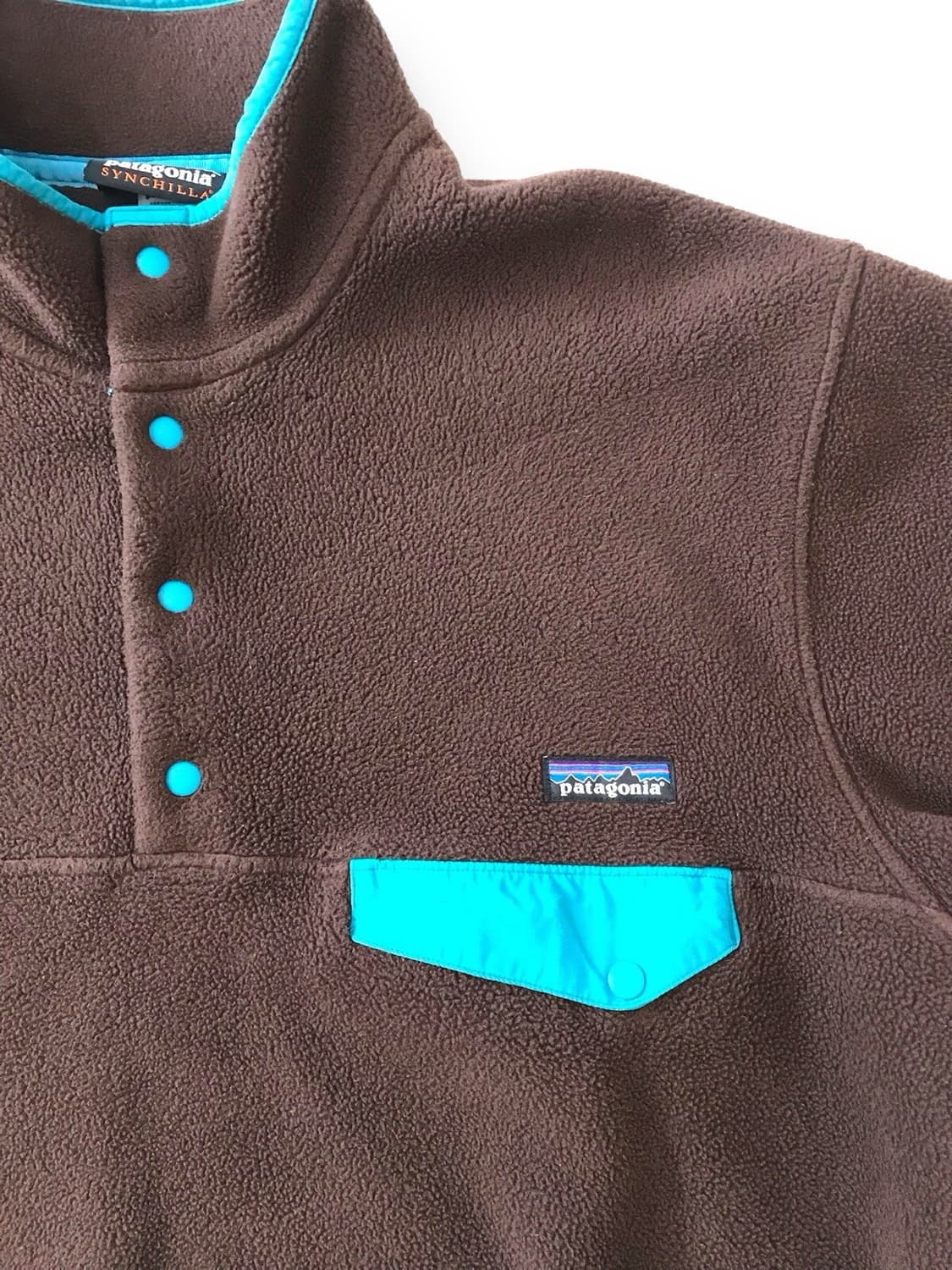 파타고니아 신칠라 스냅티 풀오버 브라운/블루 상품이미지2