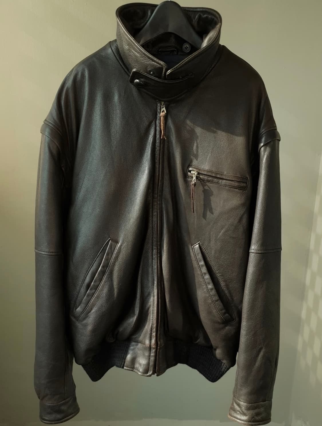 BMW 레더 봄버자켓 (엘크스킨) 상품이미지3